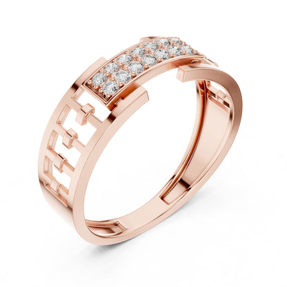 Round Lab Grown Diamond Pave Engagement Ring