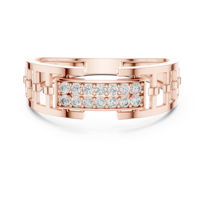 Round Lab Grown Diamond Pave Engagement Ring
