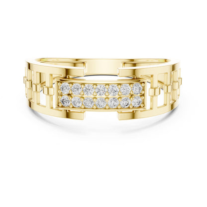 Round Lab Grown Diamond Pave Engagement Ring