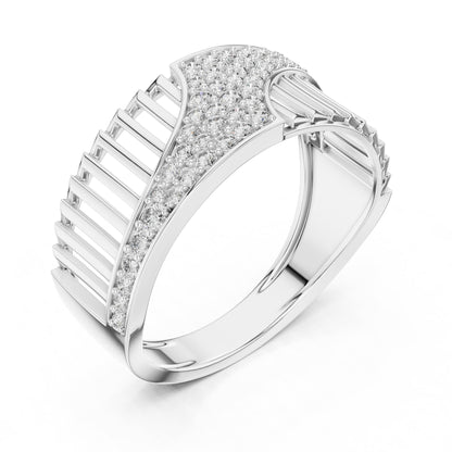 Round Lab Grown Diamond Pave Engagement Ring