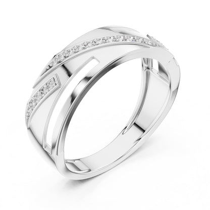 Round Lab Grown Diamond Twisted Engagement Ring