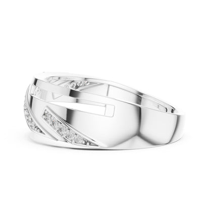 Round Lab Grown Diamond Twisted Engagement Ring