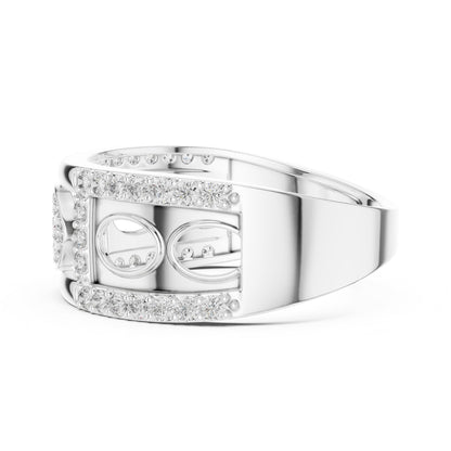 Round Lab Grown Diamond Pave Engagement Ring