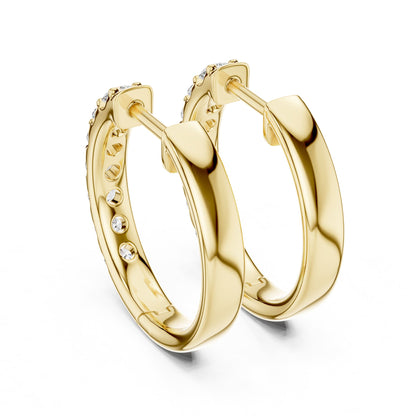 Round Hoop Lab Grown Diamond Earrings