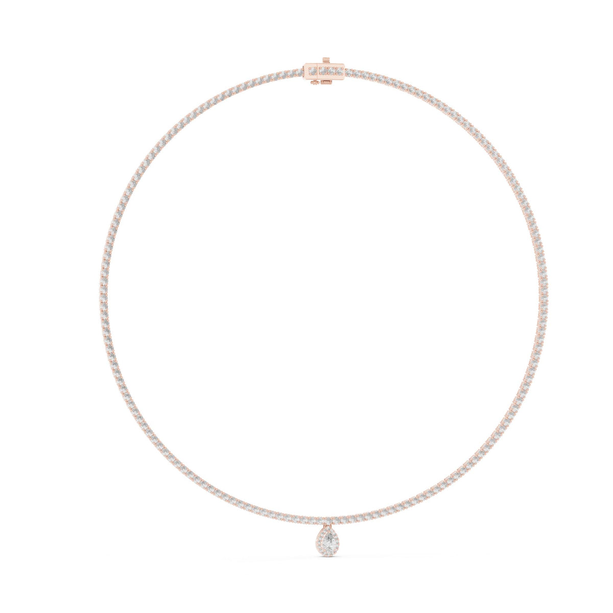 Pear Pendant Lab Grown Diamond Necklace