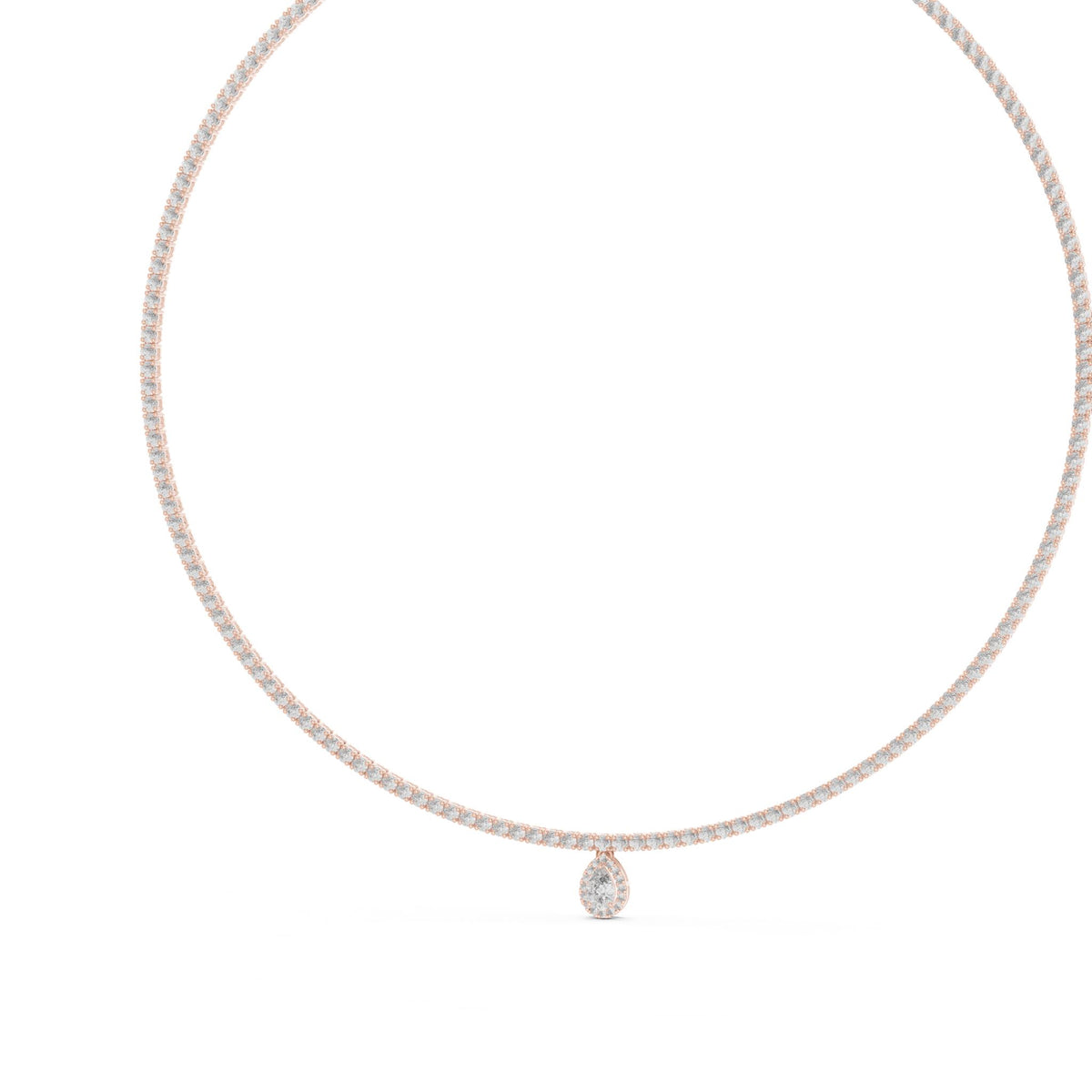 Pear Pendant Lab Grown Diamond Necklace