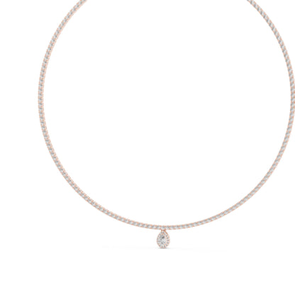 Pear Pendant Lab Grown Diamond Necklace