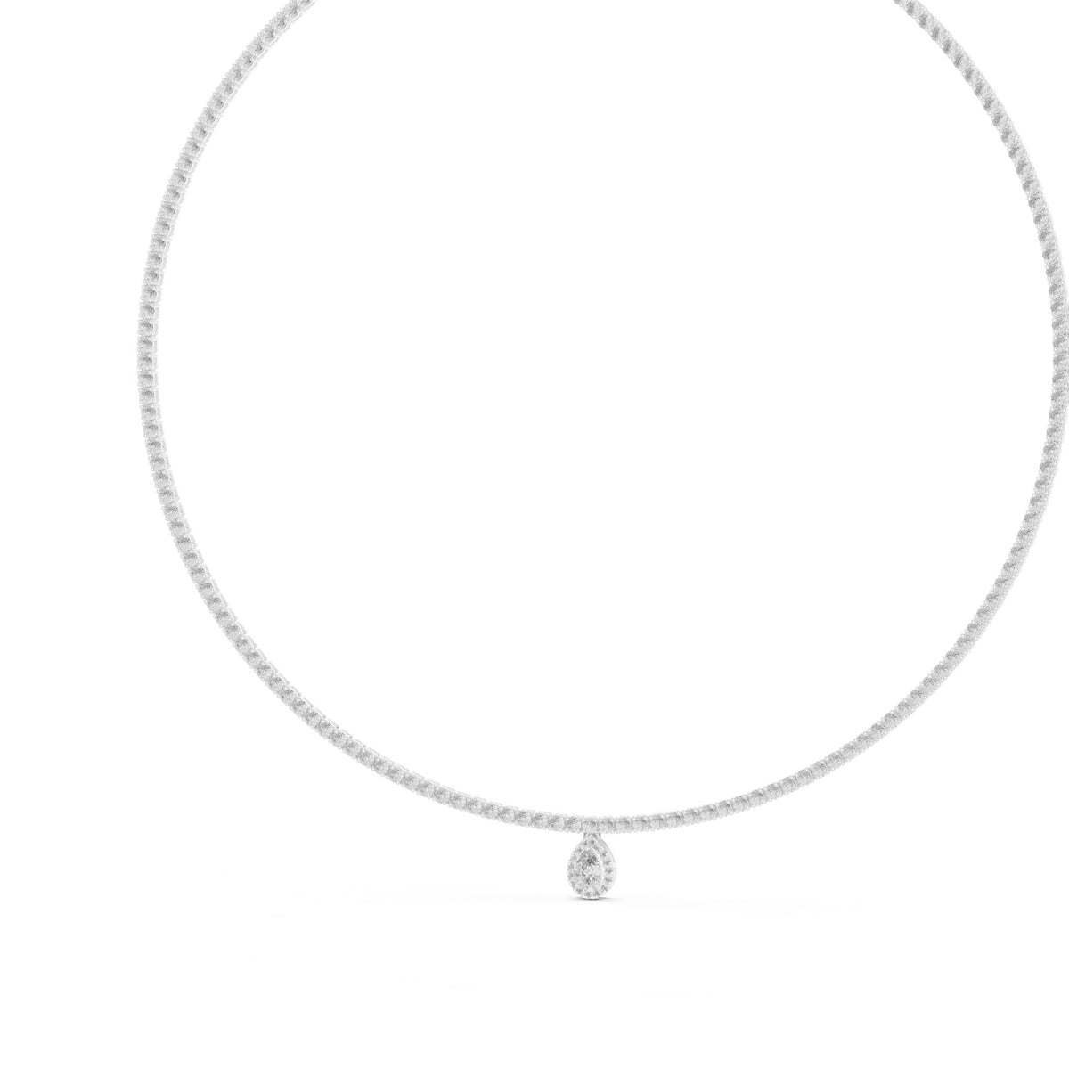 Pear Pendant Lab Grown Diamond Necklace