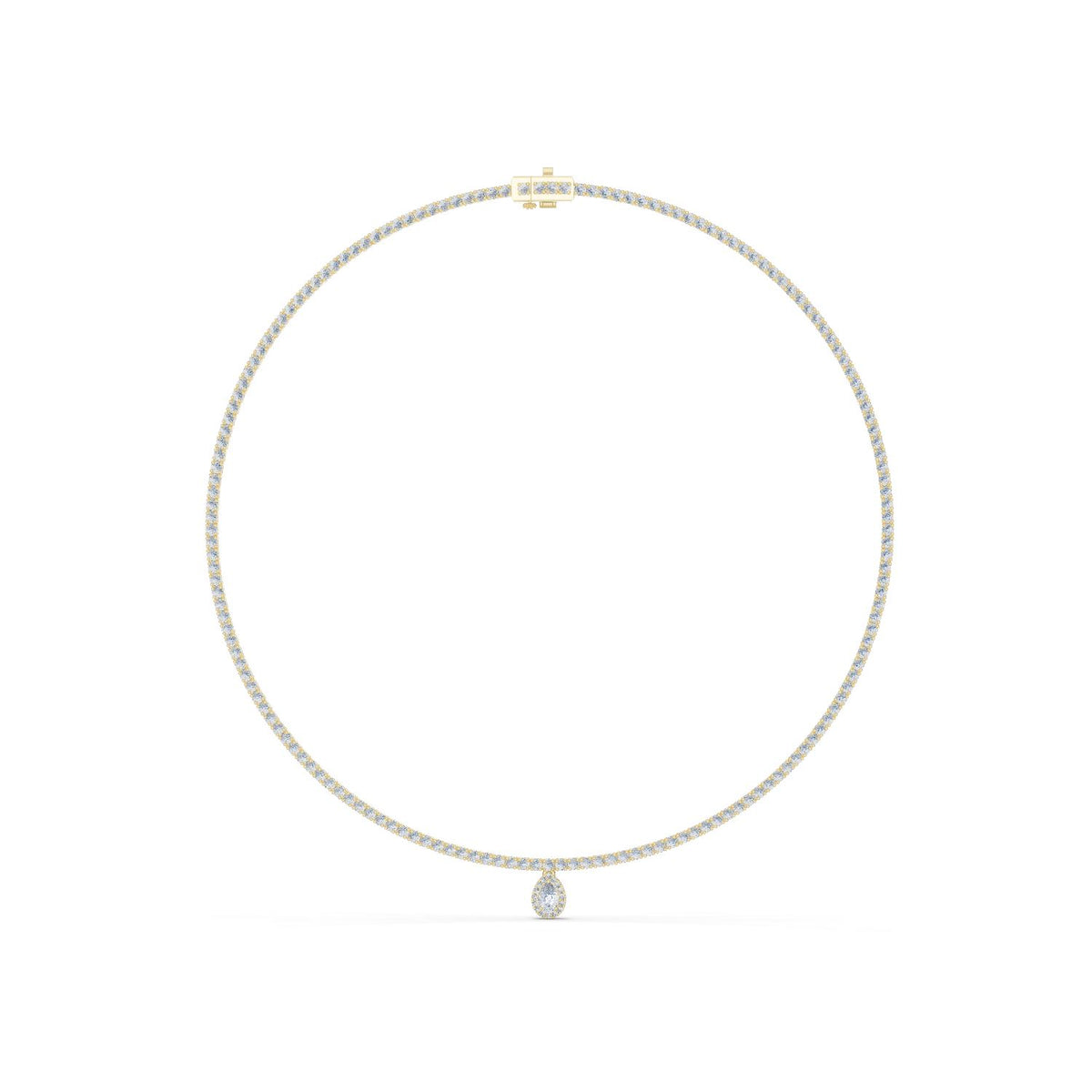 Pear Pendant Lab Grown Diamond Necklace