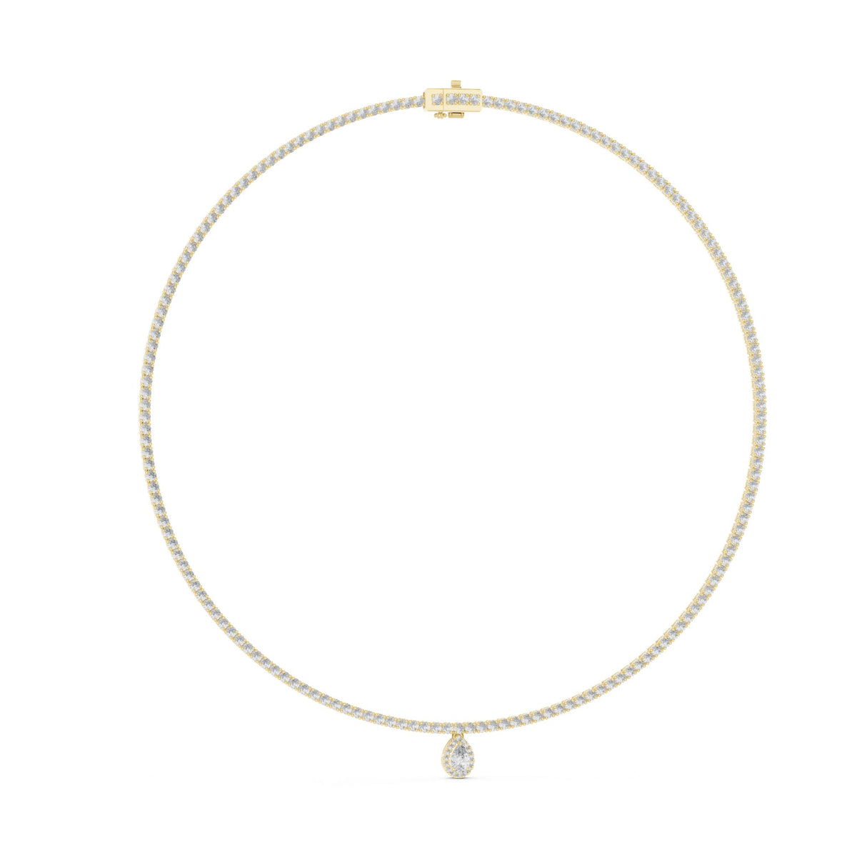 Pear Pendant Lab Grown Diamond Necklace