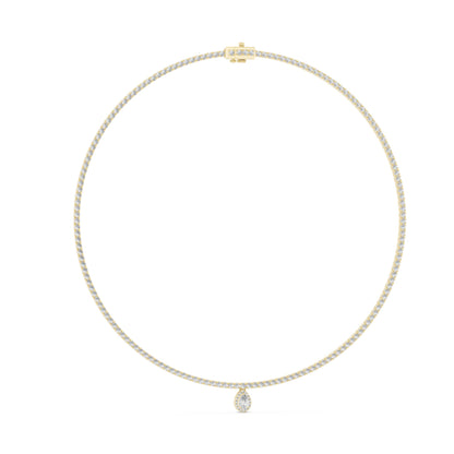 Pear Pendant Lab Grown Diamond Necklace