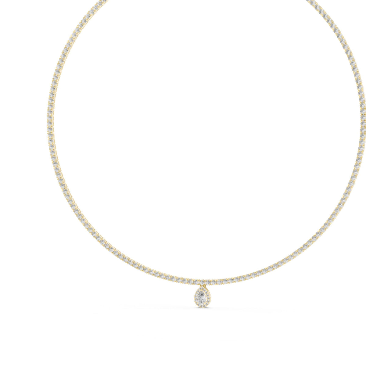 Pear Pendant Lab Grown Diamond Necklace