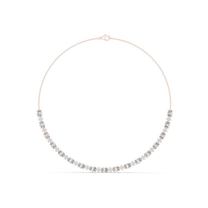 Oval Riviera Lab Grown Diamond Necklace