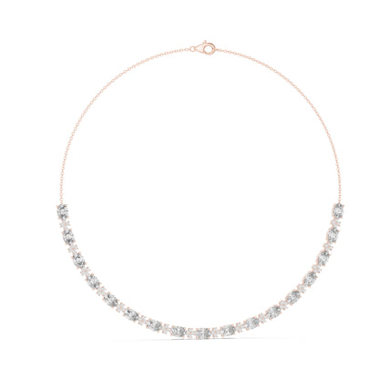 Oval Riviera Lab Grown Diamond Necklace