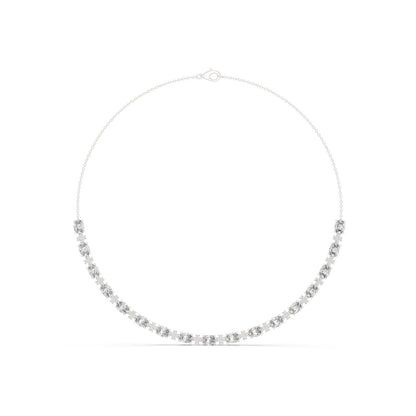 Oval Riviera Lab Grown Diamond Necklace