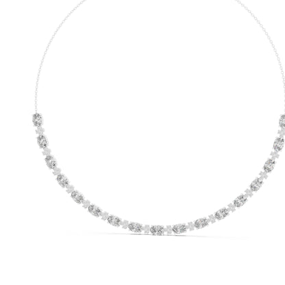Oval Riviera Lab Grown Diamond Necklace