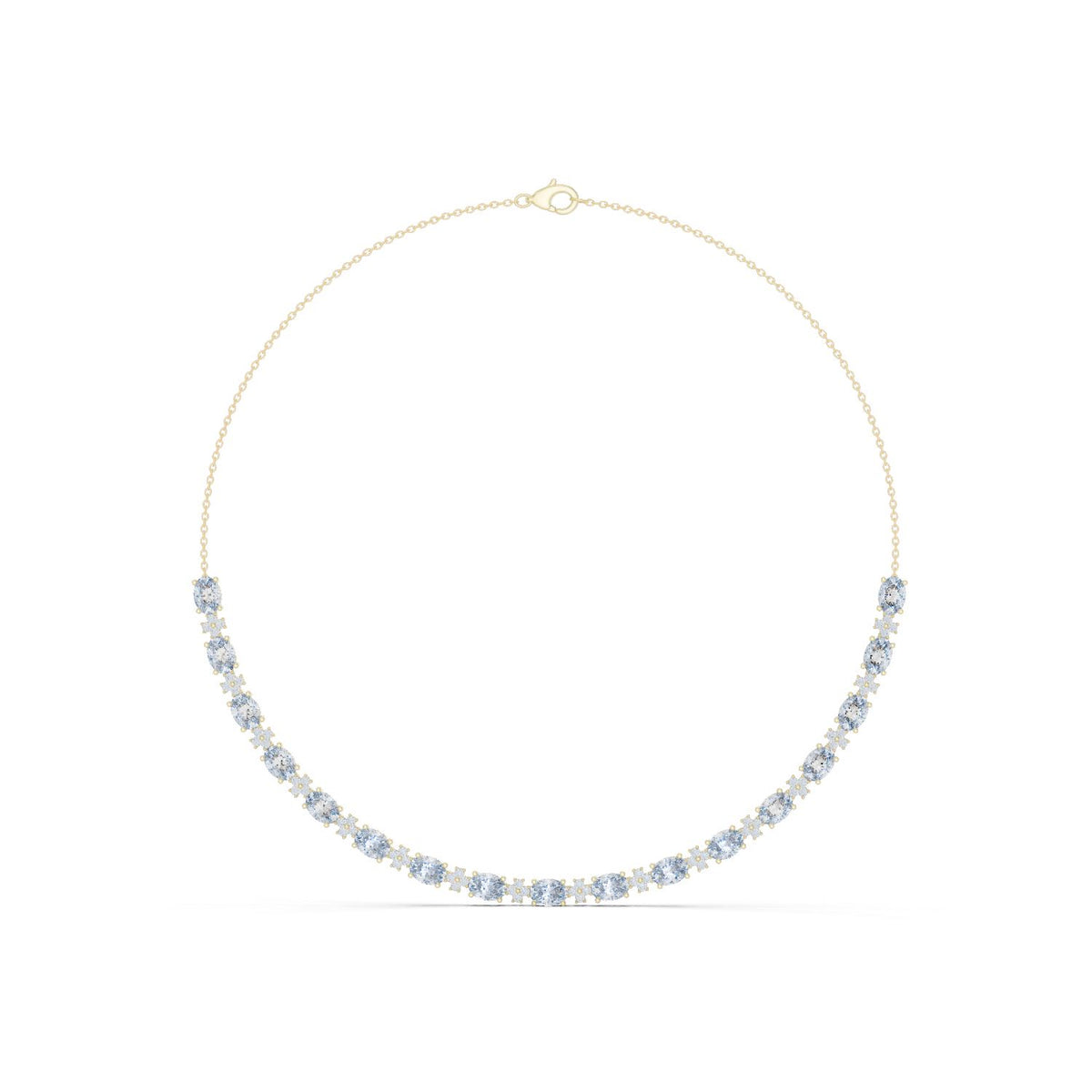 Oval Riviera Lab Grown Diamond Necklace