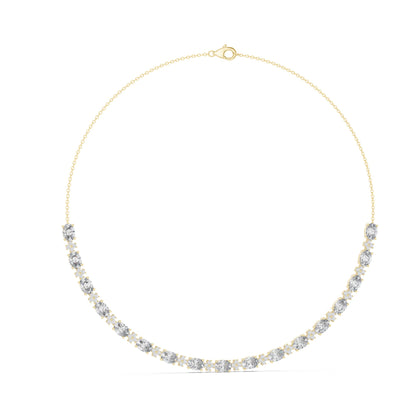 Oval Riviera Lab Grown Diamond Necklace
