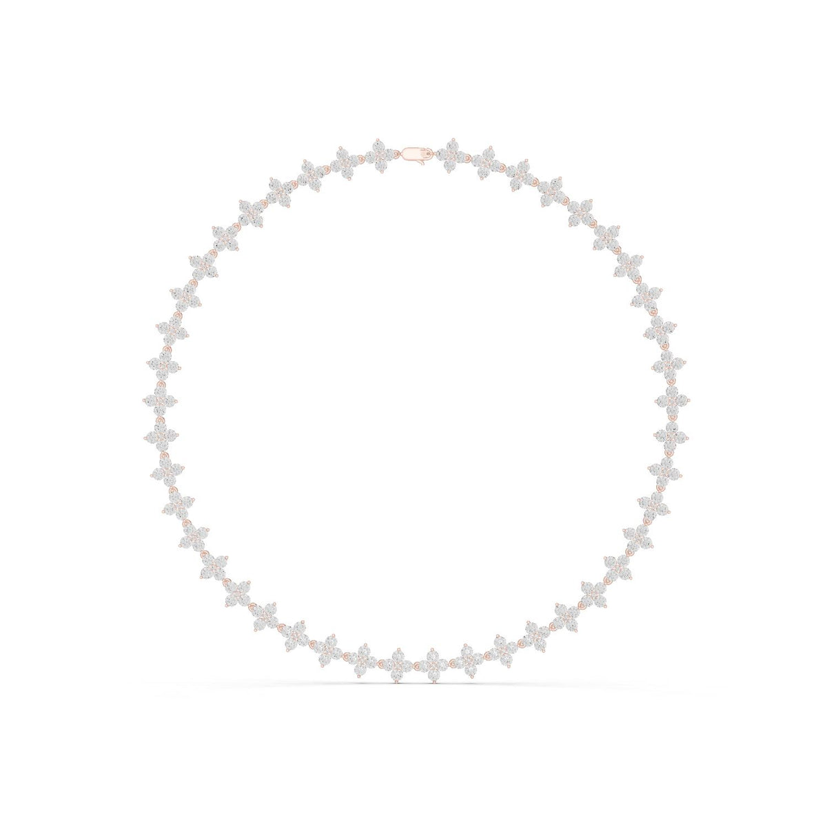 Round Cluster Lab Grown Diamond Necklace