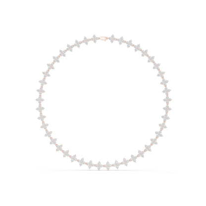 Round Cluster Lab Grown Diamond Necklace