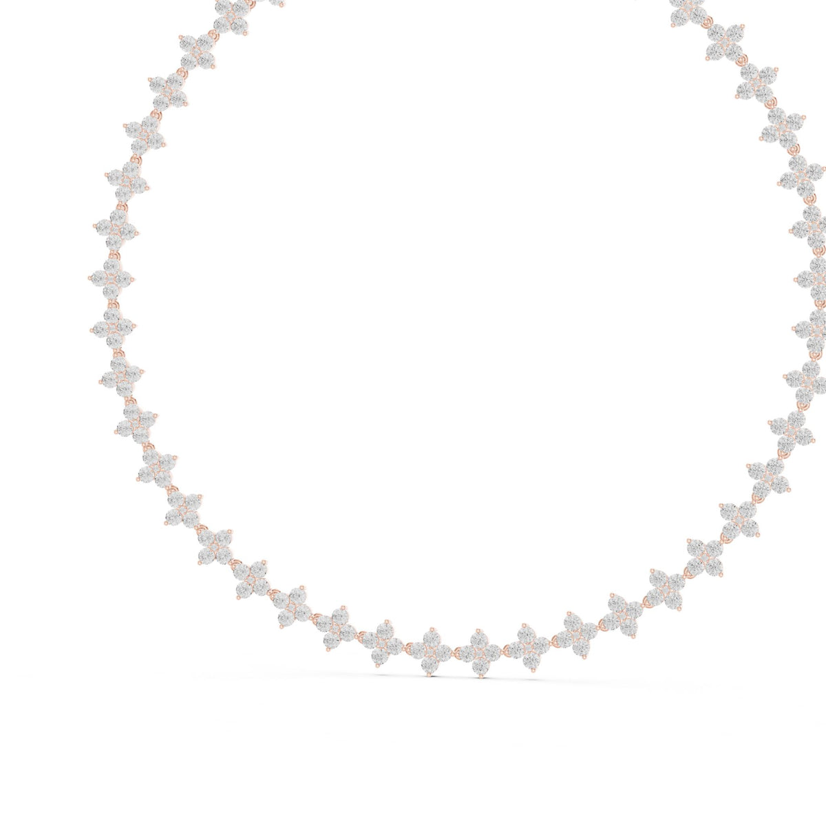 Round Cluster Lab Grown Diamond Necklace