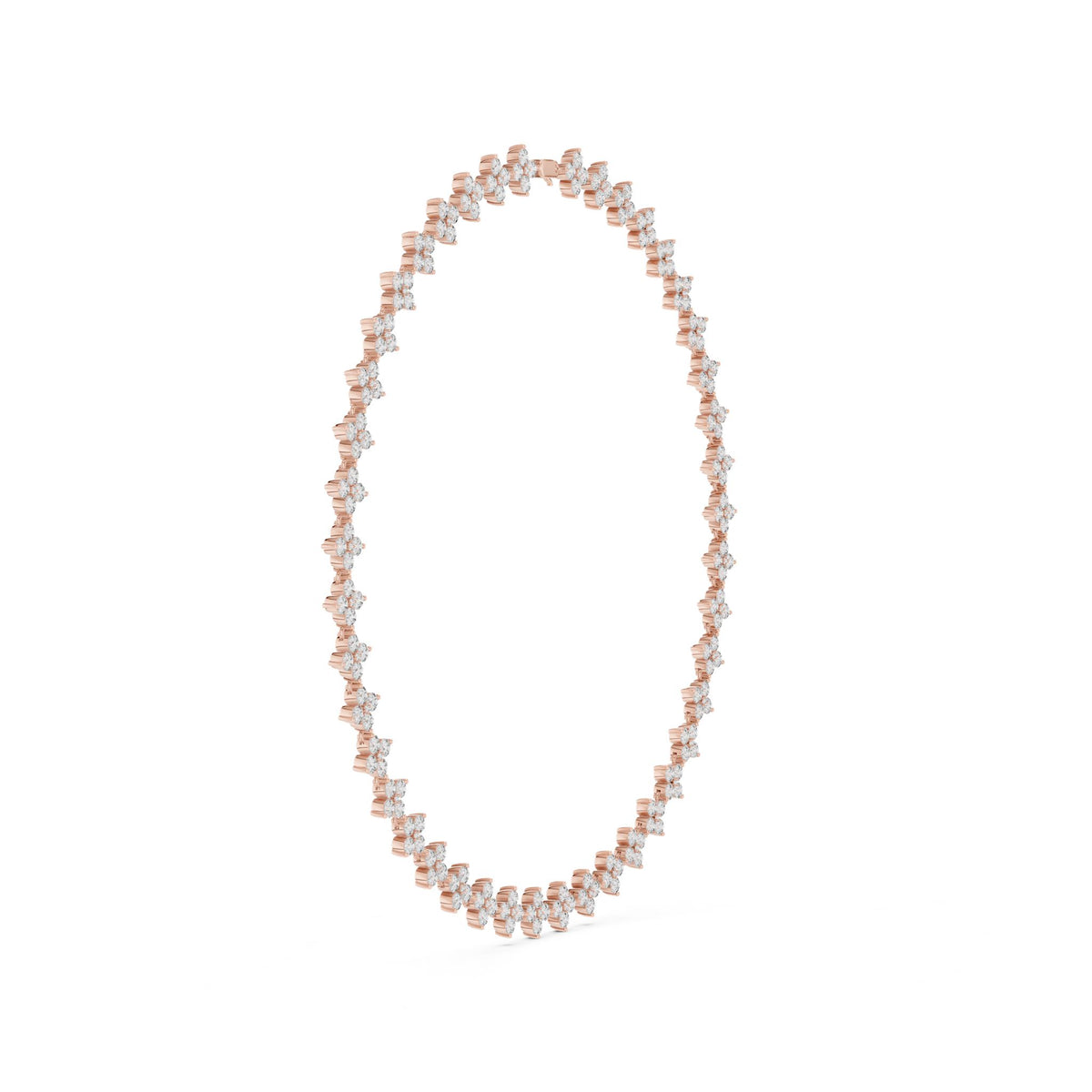 Round Cluster Lab Grown Diamond Necklace