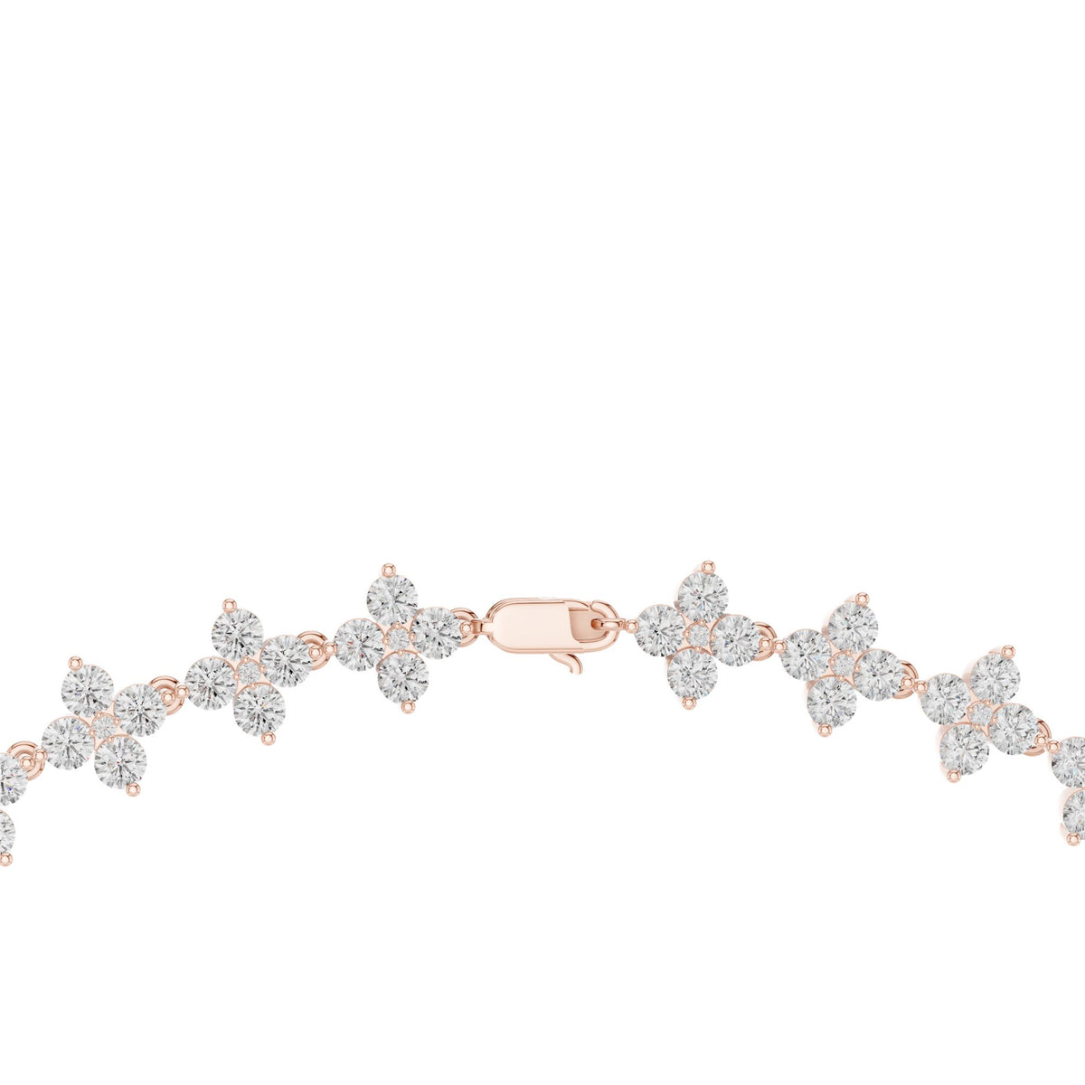 Round Cluster Lab Grown Diamond Necklace