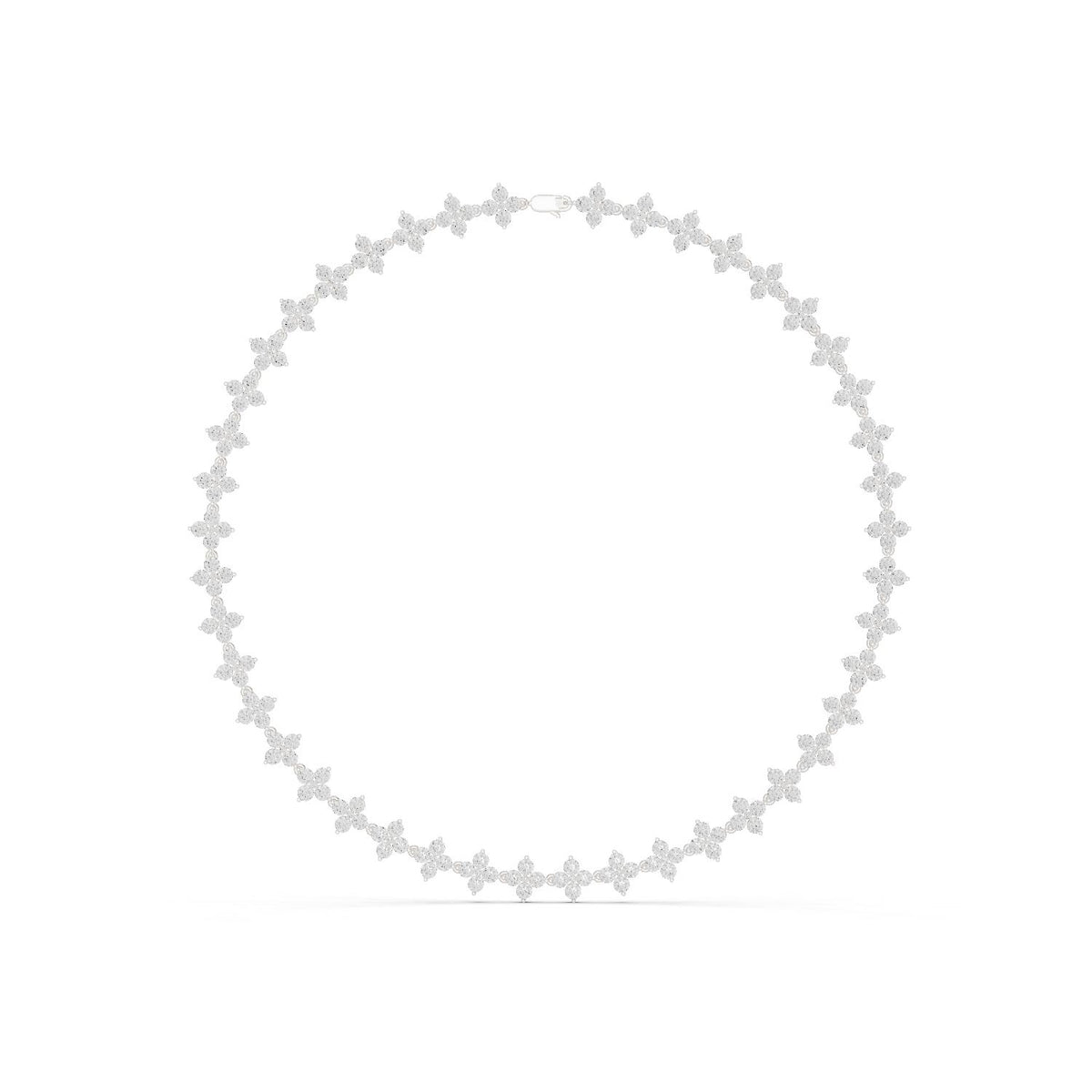Round Cluster Lab Grown Diamond Necklace