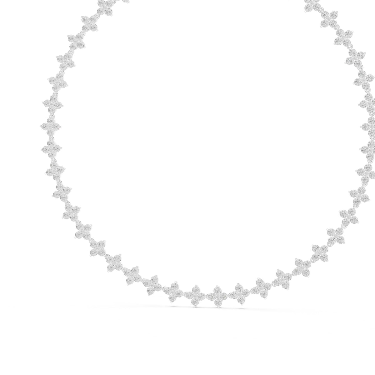 Round Cluster Lab Grown Diamond Necklace