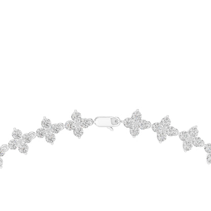 Round Cluster Lab Grown Diamond Necklace