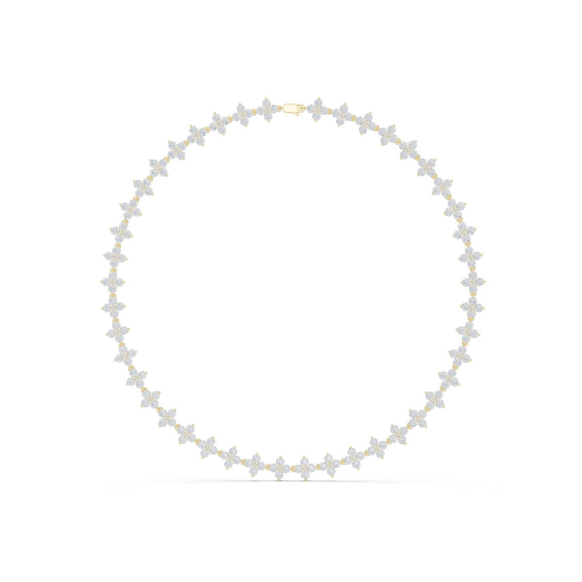 Round Cluster Lab Grown Diamond Necklace