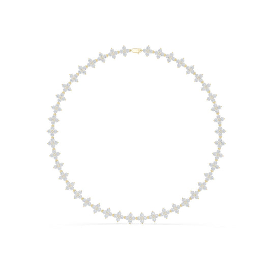 Round Cluster Lab Grown Diamond Necklace