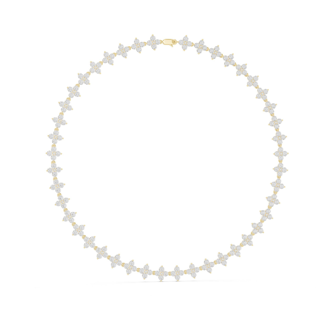 Round Cluster Lab Grown Diamond Necklace