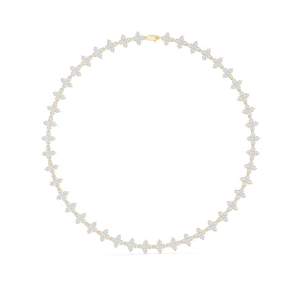 Round Cluster Lab Grown Diamond Necklace