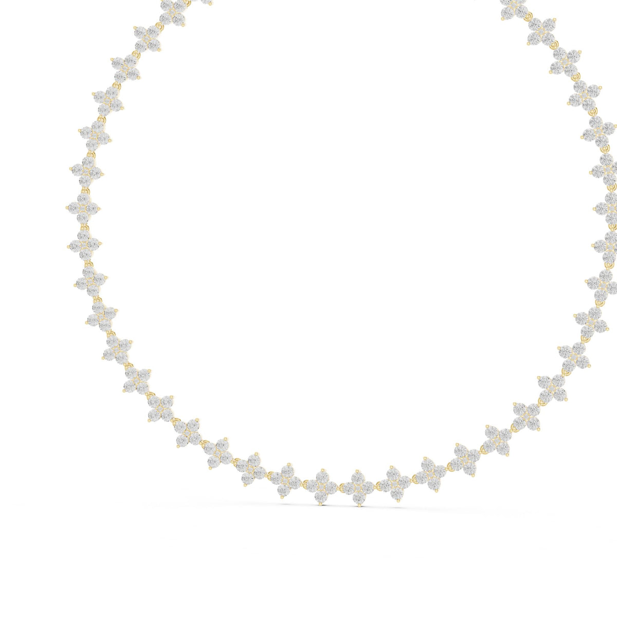 Round Cluster Lab Grown Diamond Necklace