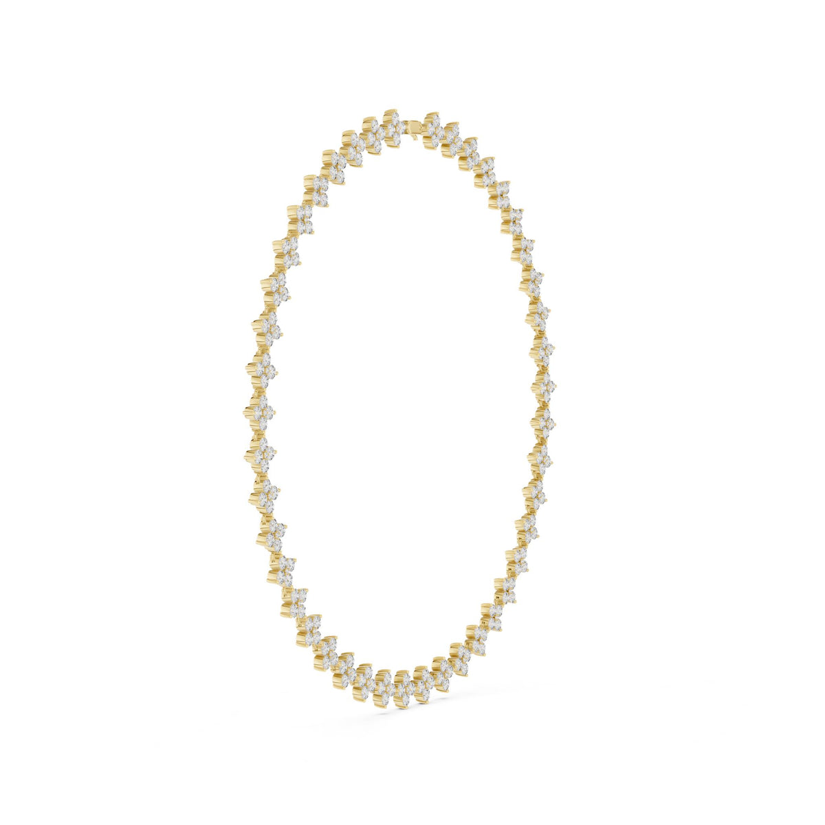 Round Cluster Lab Grown Diamond Necklace