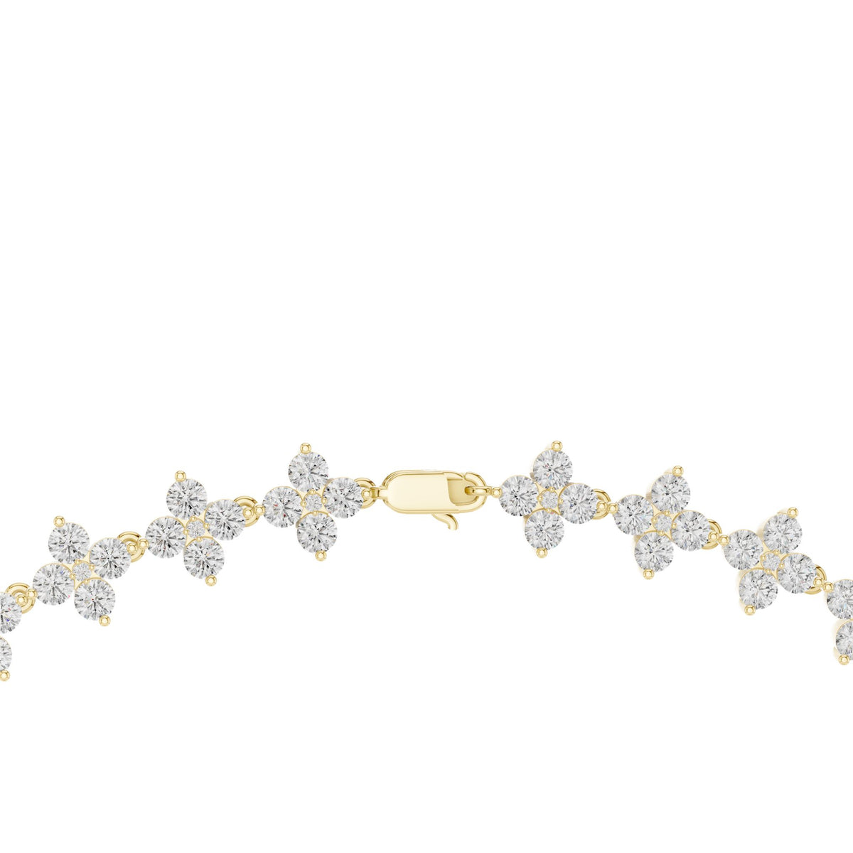 Round Cluster Lab Grown Diamond Necklace