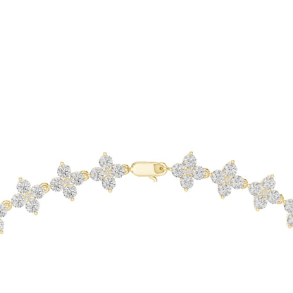 Round Cluster Lab Grown Diamond Necklace