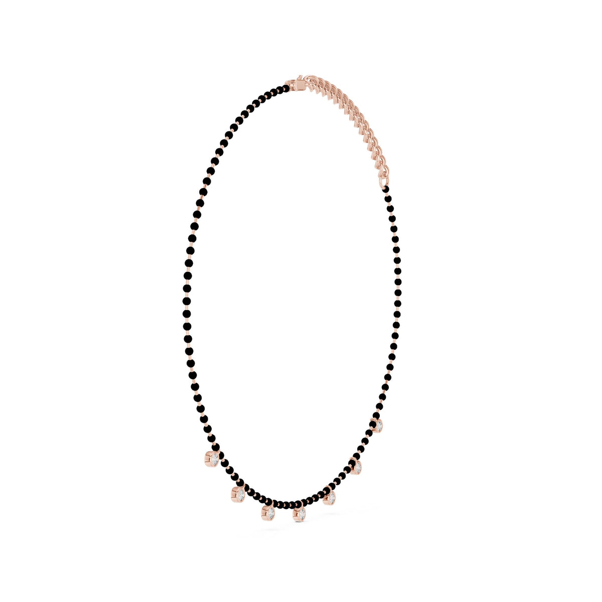 Round Station Lab Grown Diamond Necklace