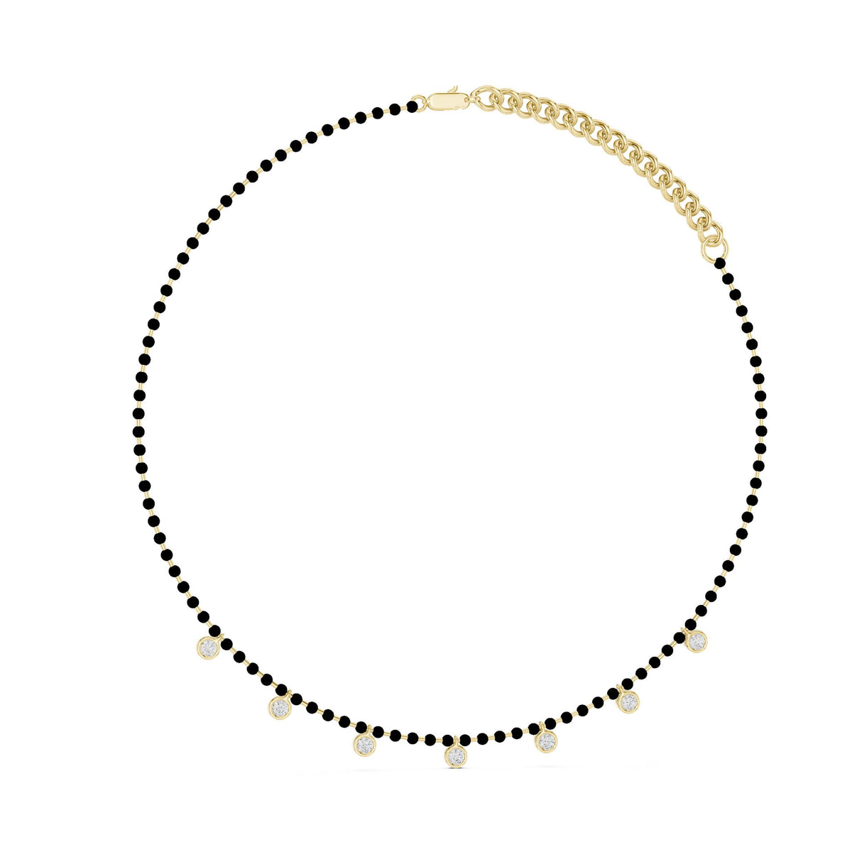 Round Station Lab Grown Diamond Necklace