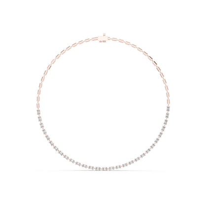 Emerald Tennis Lab Grown Diamond Necklace