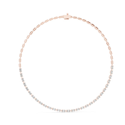 Emerald Tennis Lab Grown Diamond Necklace