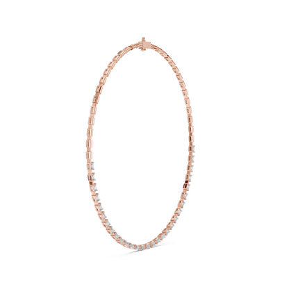 Emerald Tennis Lab Grown Diamond Necklace