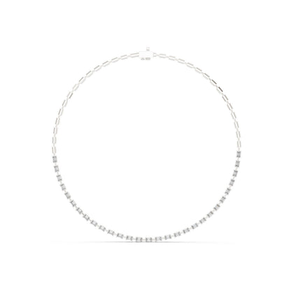 Emerald Tennis Lab Grown Diamond Necklace