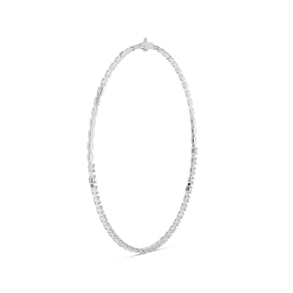 Emerald Tennis Lab Grown Diamond Necklace