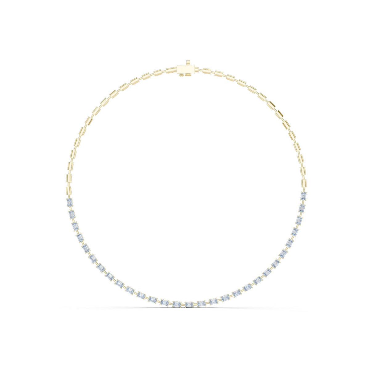 Emerald Tennis Lab Grown Diamond Necklace