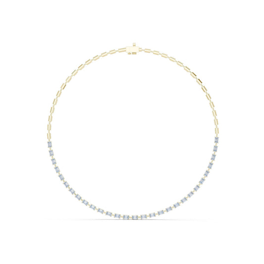 Emerald Tennis Lab Grown Diamond Necklace