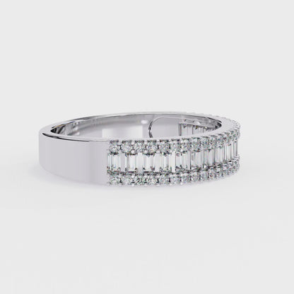 14K White Gold Lab Grown Diamond Band