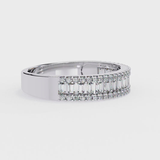 14K White Gold Lab Grown Diamond Band