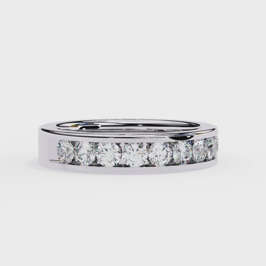 14K White Gold Lab Grown Diamond Band
